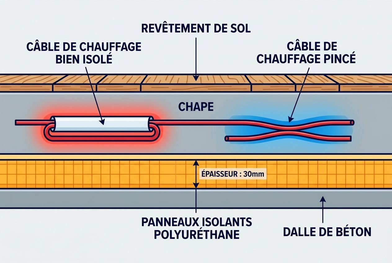 Diagnostic des zones froides du plancher chauffant