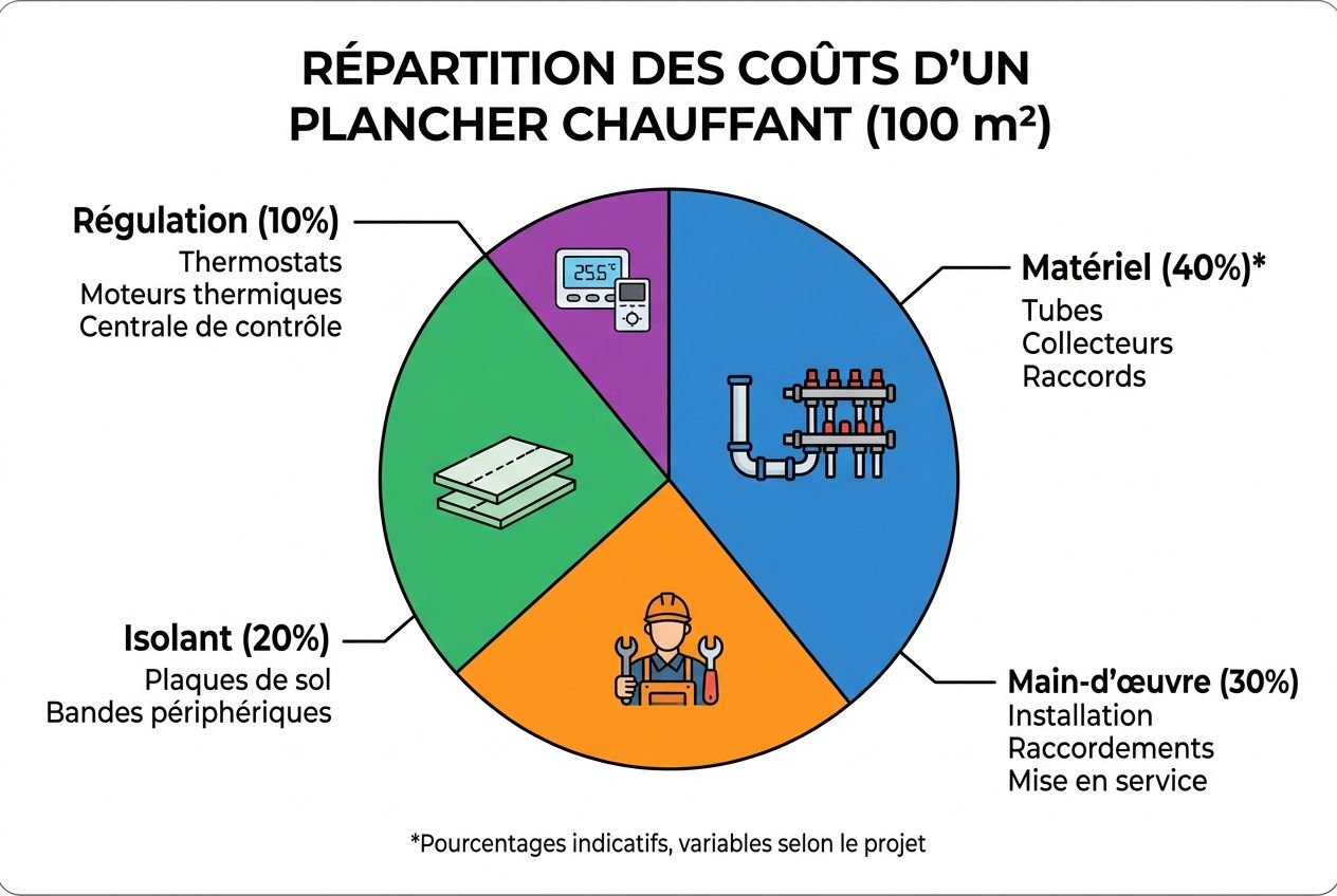 Répartition budget plancher chauffant