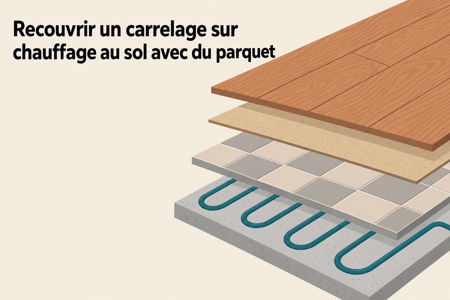 Recouvrir un carrelage sur chauffage au sol avec du parquet